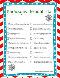 Karácsonyi feladatlista